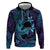 Nukuoro Atoll Zip Hoodie Polynesian Shark Tattoo Purple Gradient Vibes