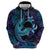 Nukuoro Atoll Zip Hoodie Polynesian Shark Tattoo Purple Gradient Vibes