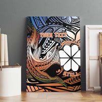 Personalised Kwajalein Atoll Canvas Wall Art Polynesian Shark Tattoo Gradient Vibes LT14 - Polynesian Pride