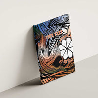 Personalised Kwajalein Atoll Canvas Wall Art Polynesian Shark Tattoo Gradient Vibes LT14 - Polynesian Pride