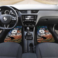Personalised Kwajalein Atoll Car Mats Polynesian Shark Tattoo Gradient Vibes LT14 Set 2pcs - Front Black - Polynesian Pride
