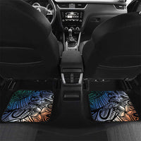 Personalised Kwajalein Atoll Car Mats Polynesian Shark Tattoo Gradient Vibes LT14 Set 2pcs - Back Black - Polynesian Pride
