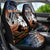 Personalised Kwajalein Atoll Car Seat Cover Polynesian Shark Tattoo Gradient Vibes