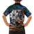 Personalised Kwajalein Atoll Family Matching Tank Maxi Dress and Hawaiian Shirt Polynesian Shark Tattoo Gradient Vibes