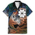 Personalised Kwajalein Atoll Family Matching Tank Maxi Dress and Hawaiian Shirt Polynesian Shark Tattoo Gradient Vibes