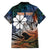 Personalised Kwajalein Atoll Family Matching Tank Maxi Dress and Hawaiian Shirt Polynesian Shark Tattoo Gradient Vibes