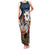 Personalised Kwajalein Atoll Family Matching Tank Maxi Dress and Hawaiian Shirt Polynesian Shark Tattoo Gradient Vibes