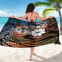 Personalised Kwajalein Atoll Sarong Polynesian Shark Tattoo Gradient Vibes
