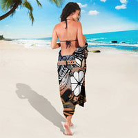 Personalised Kwajalein Atoll Sarong Polynesian Shark Tattoo Gradient Vibes