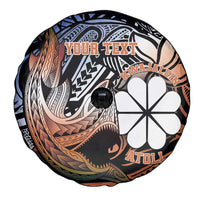Personalised Kwajalein Atoll Spare Tire Cover Polynesian Shark Tattoo Gradient Vibes LT14 - Polynesian Pride