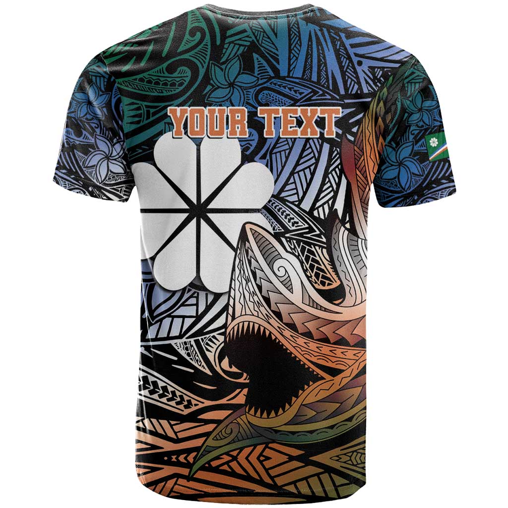Personalised Kwajalein Atoll T Shirt Polynesian Shark Tattoo Gradient Vibes LT14 - Polynesian Pride