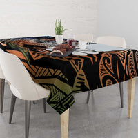 Personalised Kwajalein Atoll Tablecloth Polynesian Shark Tattoo Gradient Vibes LT14 - Polynesian Pride