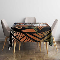 Personalised Kwajalein Atoll Tablecloth Polynesian Shark Tattoo Gradient Vibes LT14 - Polynesian Pride
