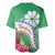 Marshall Islands Kwajalein Atoll Baseball Jersey Curves Polynesian Mix Tropical Flowers