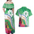 Marshall Islands Kwajalein Atoll Couples Matching Off Shoulder Maxi Dress and Hawaiian Shirt Curves Polynesian Mix Tropical Flowers