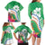 Marshall Islands Kwajalein Atoll Family Matching Long Sleeve Bodycon Dress and Hawaiian Shirt Curves Polynesian Mix Tropical Flowers