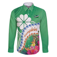 Marshall Islands Kwajalein Atoll Family Matching Puletasi and Hawaiian Shirt Curves Polynesian Mix Tropical Flowers