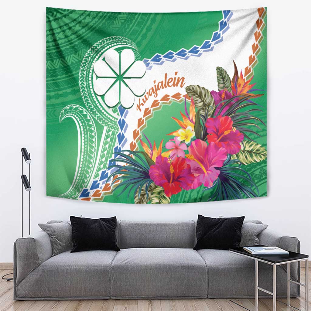 Marshall Islands Kwajalein Atoll Tapestry Curves Polynesian Mix Tropical Flowers