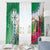 Marshall Islands Kwajalein Atoll Window Curtain Curves Polynesian Mix Tropical Flowers