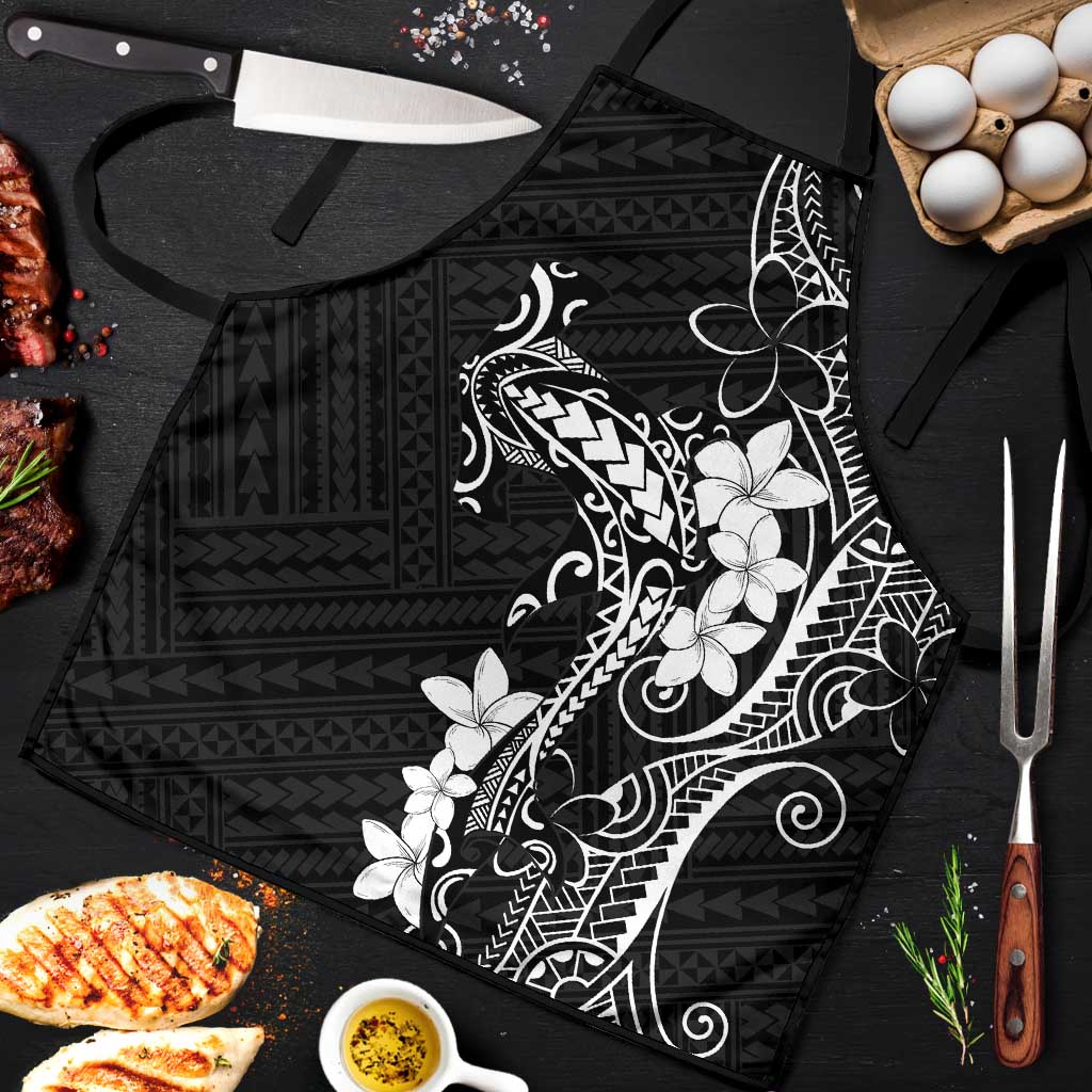 Black Hawaii Apron Hammerhead Shark Tattoo Curve Polynesian LT14 Black - Polynesian Pride