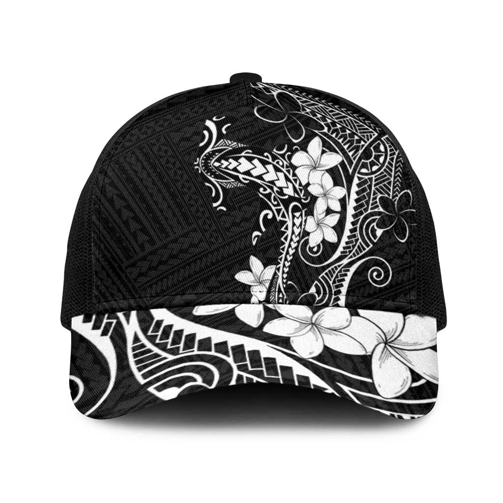 Black Hawaii Baseball Net Cap Hammerhead Shark Tattoo Curve Polynesian - Polynesian Pride