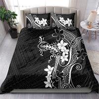 Black Hawaii Bedding Set Hammerhead Shark Tattoo Curve Polynesian - Polynesian Pride