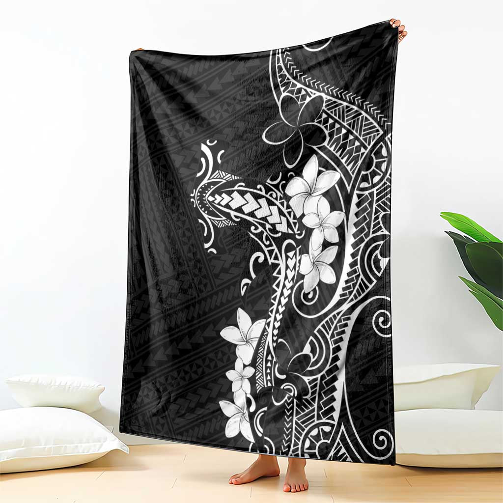 Black Hawaii Blanket Hammerhead Shark Tattoo Curve Polynesian - Polynesian Pride