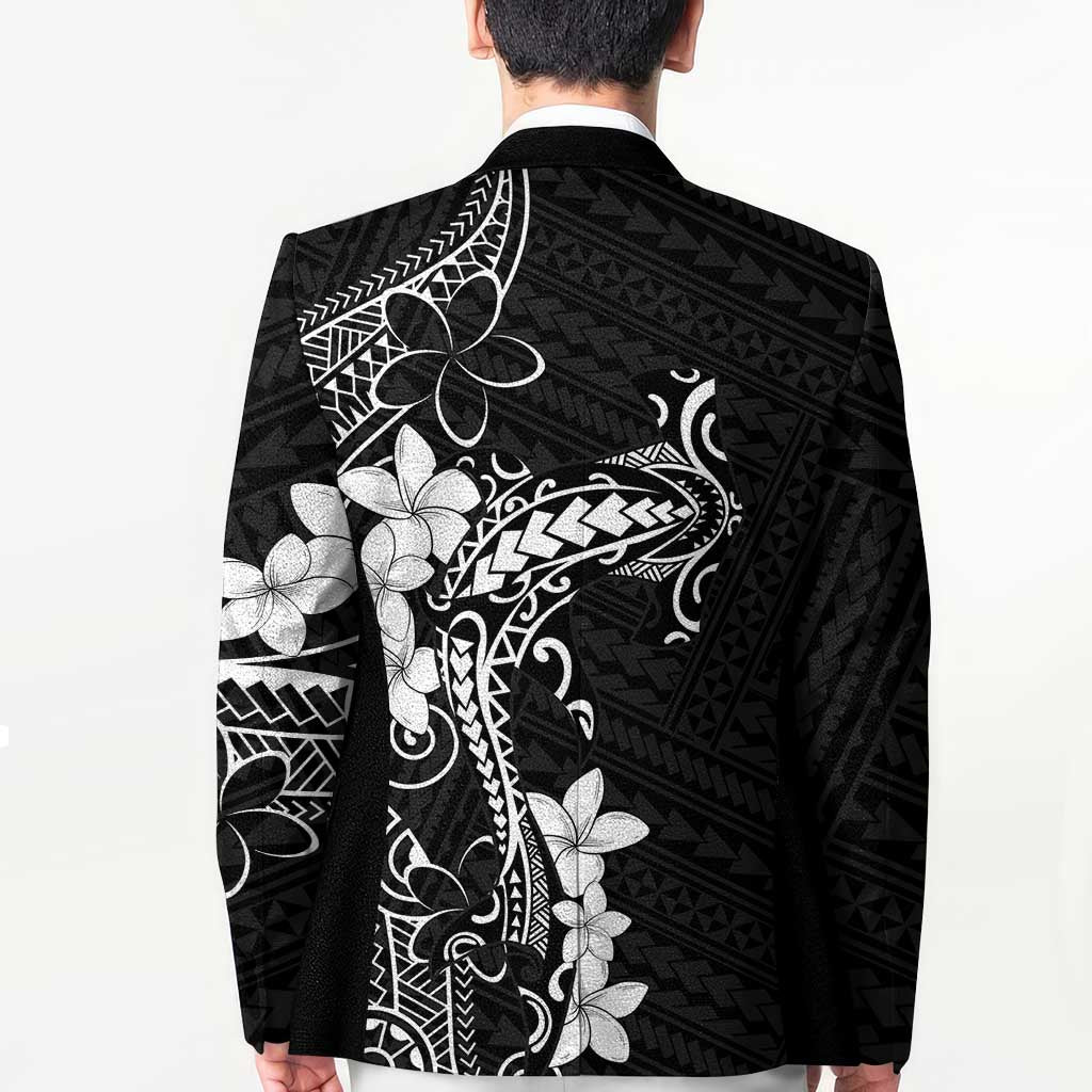 Black Hawaii Blazer Hammerhead Shark Tattoo Curve Polynesian - Polynesian Pride