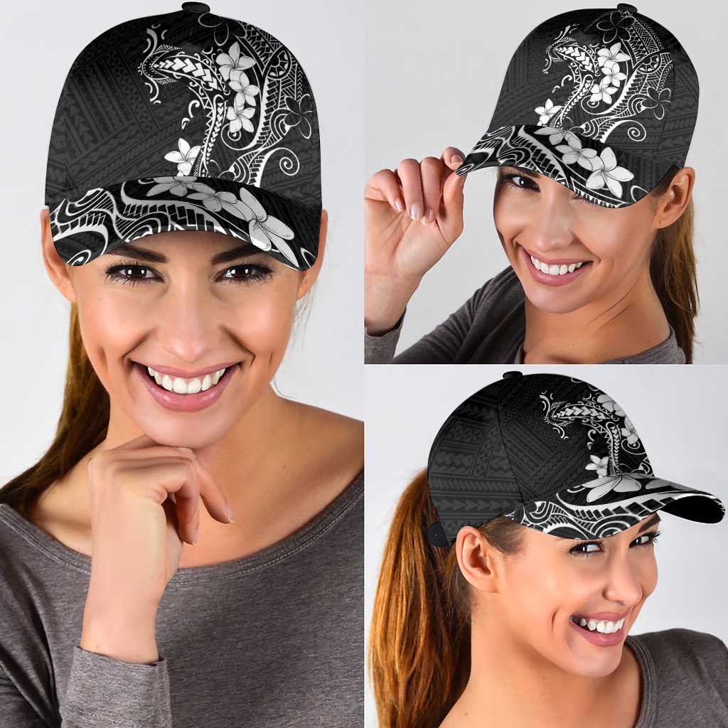 Black Hawaii Classic Cap Hammerhead Shark Tattoo Curve Polynesian - Polynesian Pride