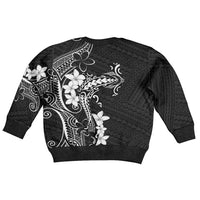 Black Hawaii Kid Ugly Christmas Sweater Hammerhead Shark Tattoo Curve Polynesian - Polynesian Pride