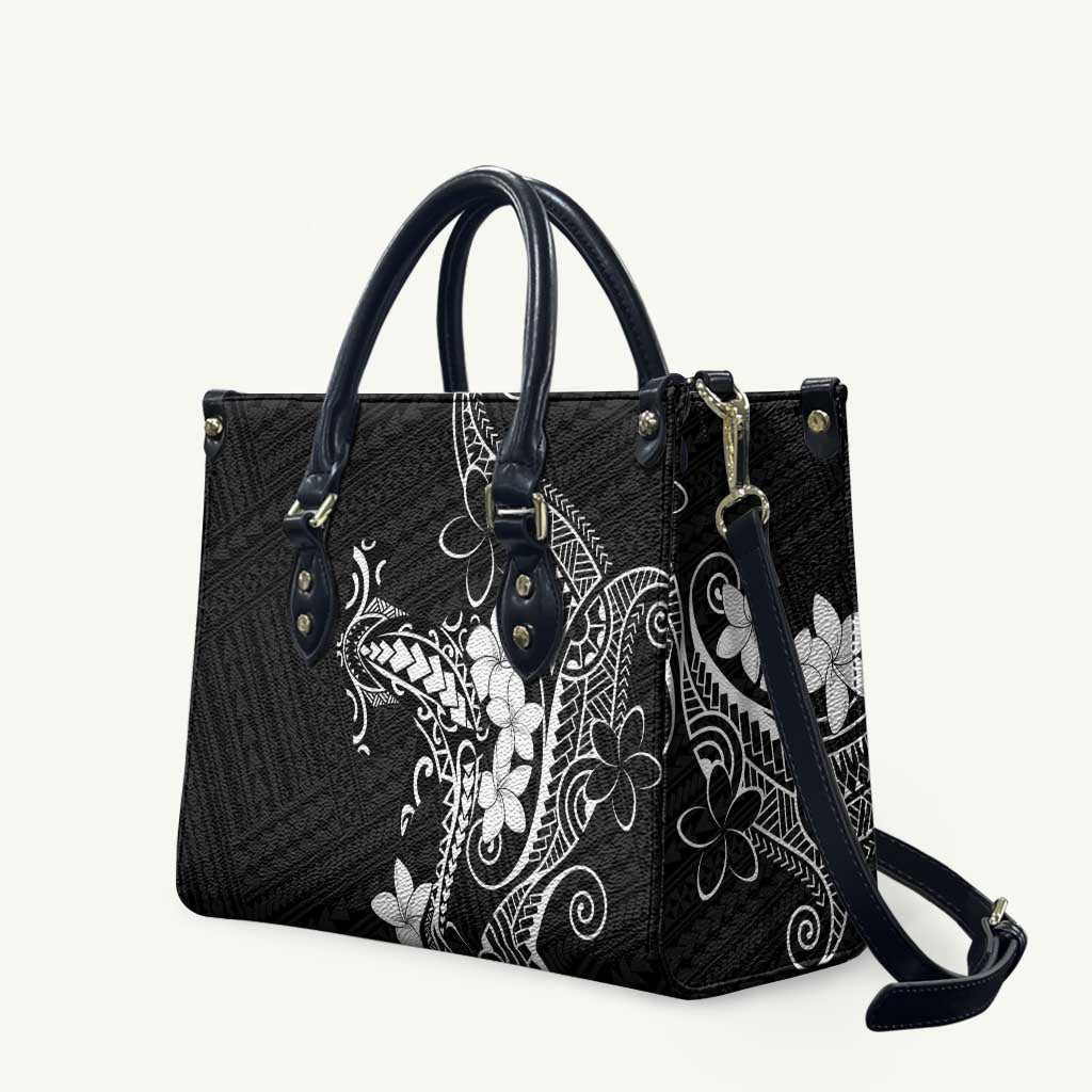 Black Hawaii Leather Bag Hammerhead Shark Tattoo Curve Polynesian - Polynesian Pride