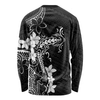 Black Hawaii Long Sleeve Shirt Hammerhead Shark Tattoo Curve Polynesian LT14 - Polynesian Pride