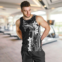 Black Hawaii Men Tank Top Hammerhead Shark Tattoo Curve Polynesian LT14 Black - Polynesian Pride