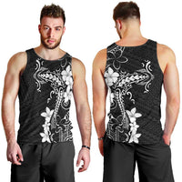 Black Hawaii Men Tank Top Hammerhead Shark Tattoo Curve Polynesian LT14 - Polynesian Pride