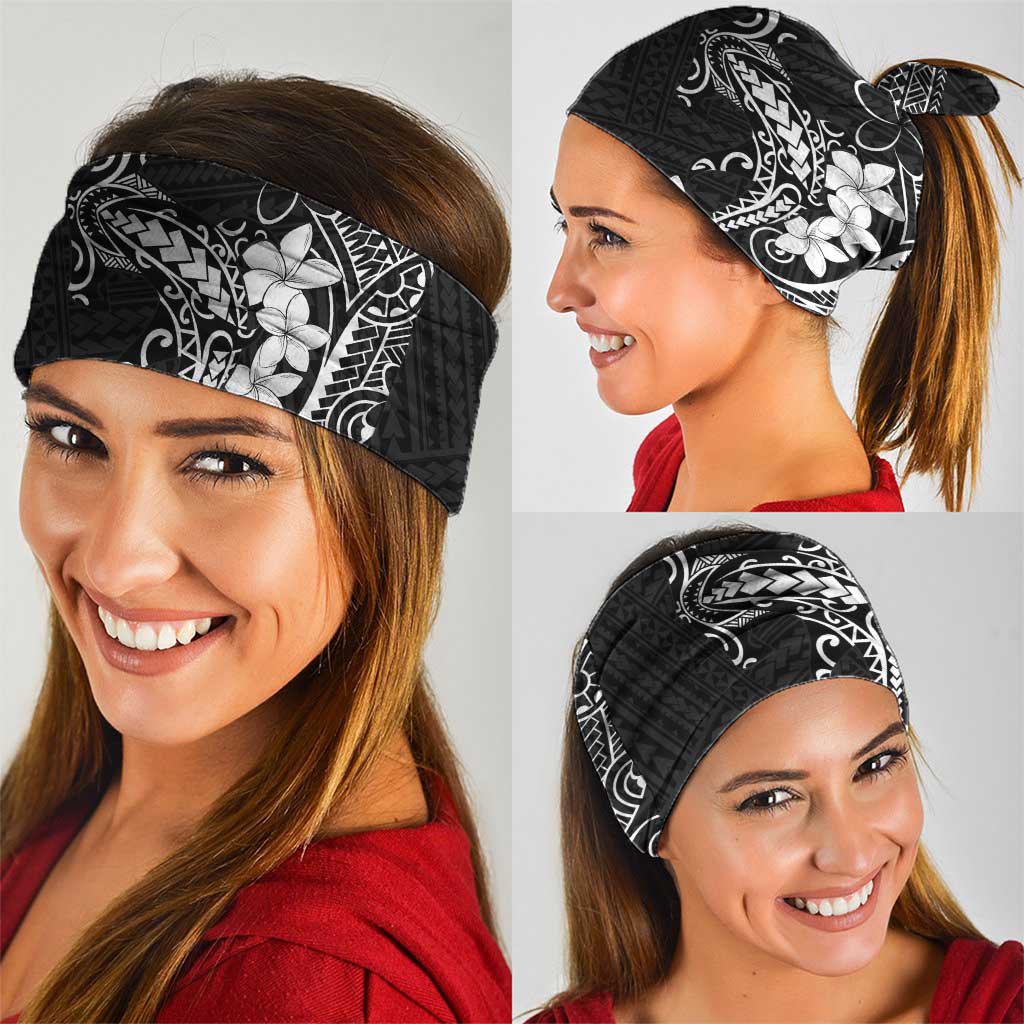Black Hawaii Neck Gaiter Hammerhead Shark Tattoo Curve Polynesian - Polynesian Pride