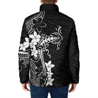 Black Hawaii Padded Jacket Hammerhead Shark Tattoo Curve Polynesian LT14 - Polynesian Pride