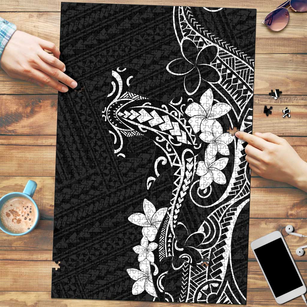 Black Hawaii Puzzle Hammerhead Shark Tattoo Curve Polynesian LT14 Black - Polynesian Pride