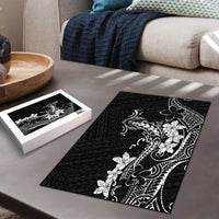 Black Hawaii Puzzle Hammerhead Shark Tattoo Curve Polynesian LT14 - Polynesian Pride