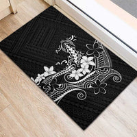 Black Hawaii Rubber Doormat Hammerhead Shark Tattoo Curve Polynesian LT14 - Polynesian Pride