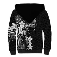 Black Hawaii Sherpa Hoodie Hammerhead Shark Tattoo Curve Polynesian LT14 - Polynesian Pride