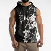 Black Hawaii Sleeveless Hoodie Hammerhead Shark Tattoo Curve Polynesian LT14 - Polynesian Pride