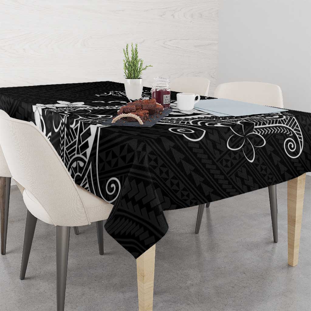 Black Hawaii Tablecloth Hammerhead Shark Tattoo Curve Polynesian LT14 - Polynesian Pride