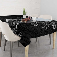 Black Hawaii Tablecloth Hammerhead Shark Tattoo Curve Polynesian LT14 - Polynesian Pride
