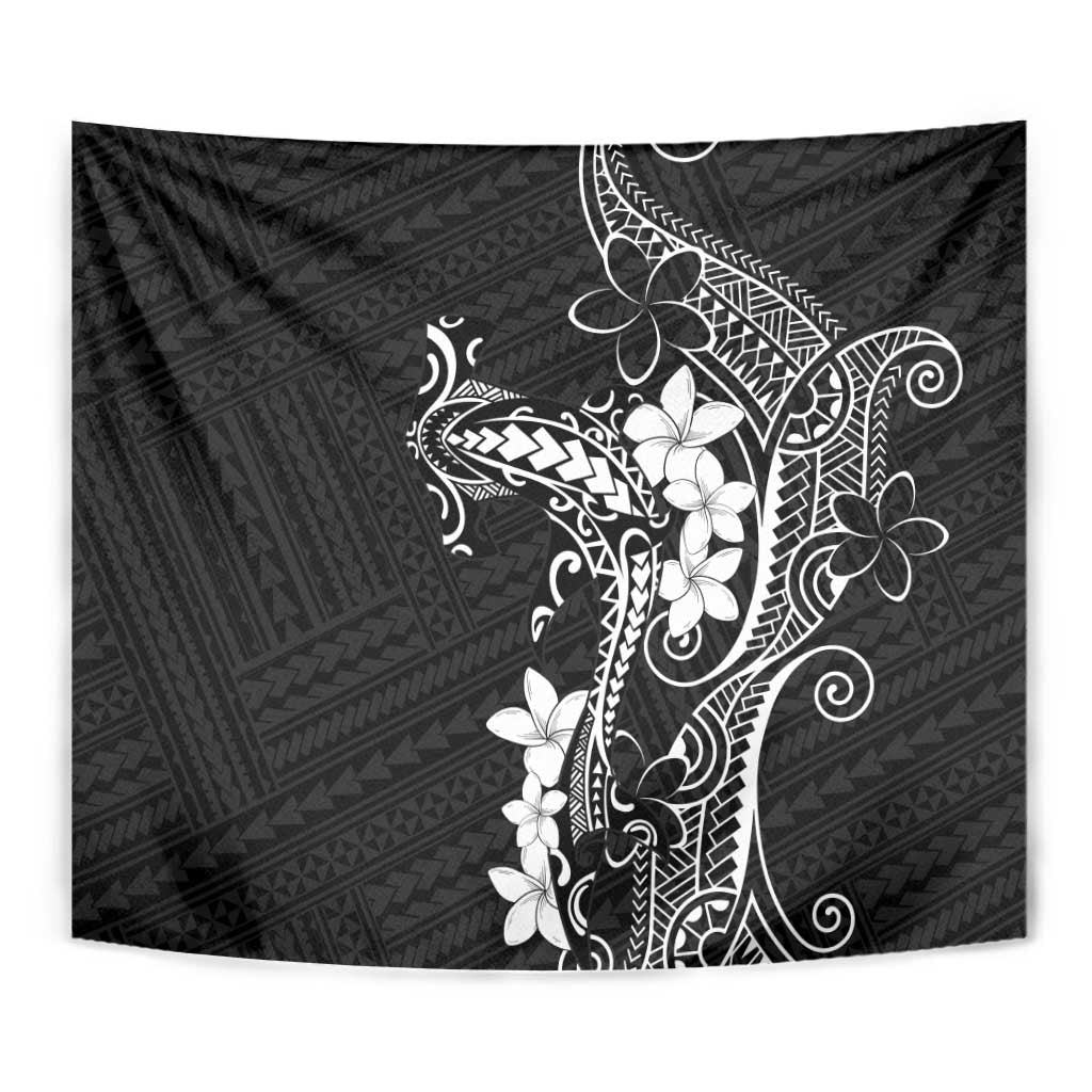 Black Hawaii Tapestry Hammerhead Shark Tattoo Curve Polynesian - Polynesian Pride