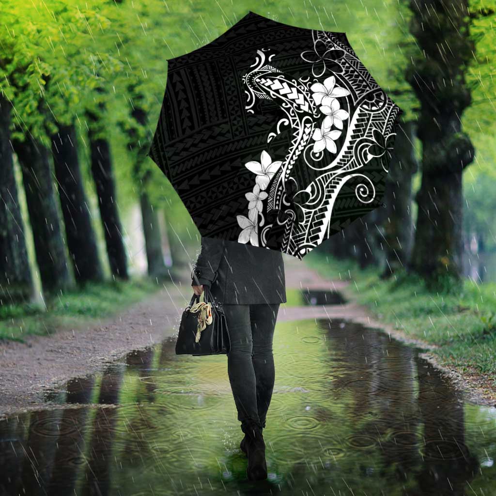 Black Hawaii Umbrella Hammerhead Shark Tattoo Curve Polynesian LT14 - Polynesian Pride