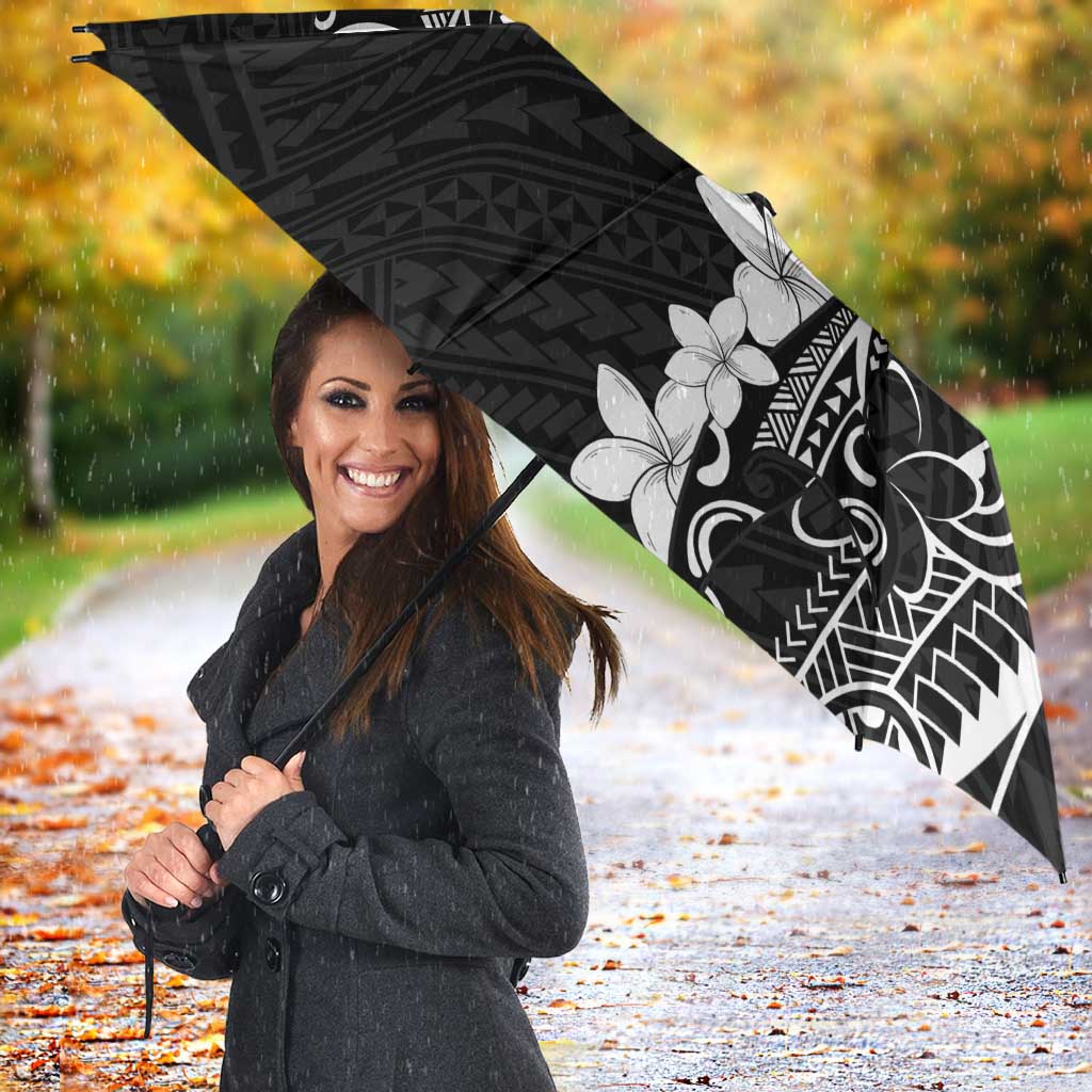 Black Hawaii Umbrella Hammerhead Shark Tattoo Curve Polynesian LT14 - Polynesian Pride