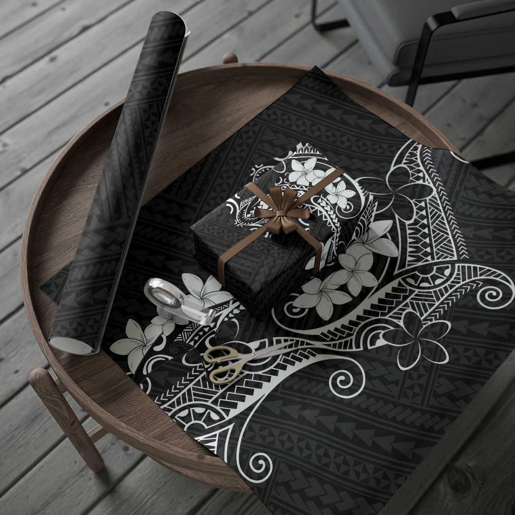 Black Hawaii Wrapping Paper Hammerhead Shark Tattoo Curve Polynesian LT14 - Polynesian Pride