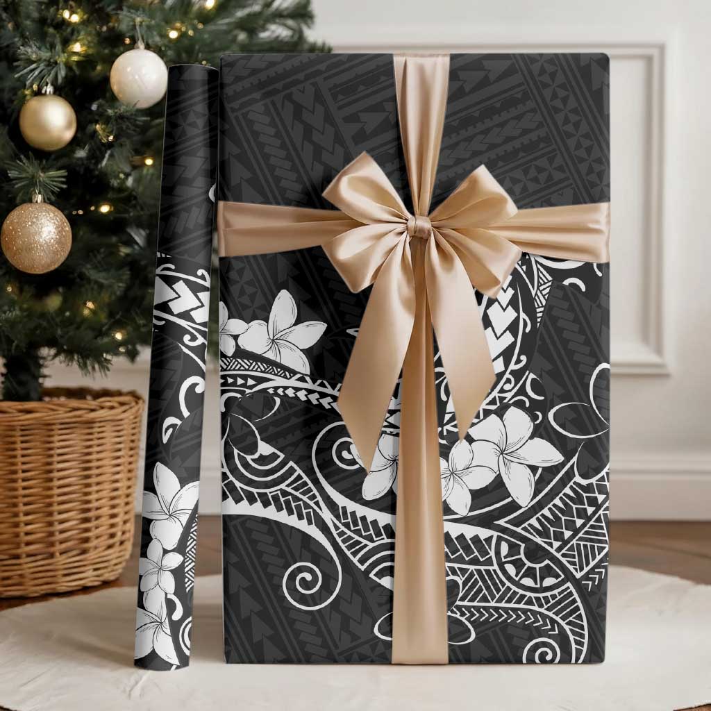 Black Hawaii Wrapping Paper Hammerhead Shark Tattoo Curve Polynesian LT14 - Polynesian Pride