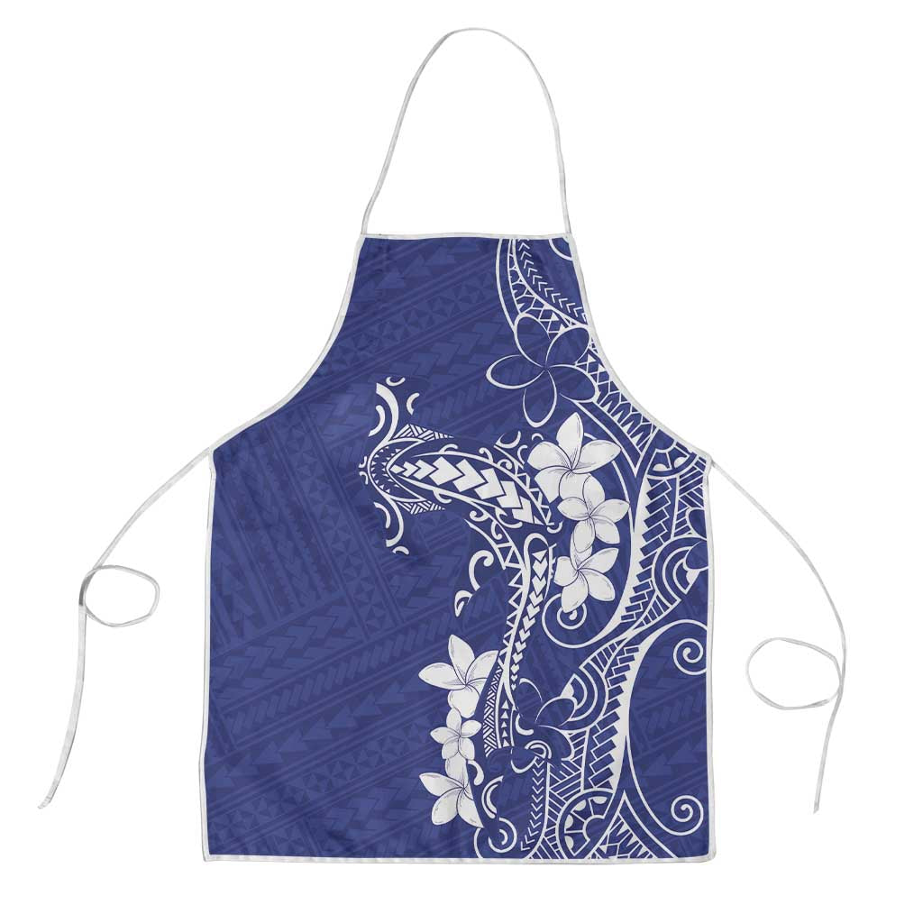 Blue Hawaii Apron Hammerhead Shark Tattoo Curve Polynesian LT14 Blue - Polynesian Pride