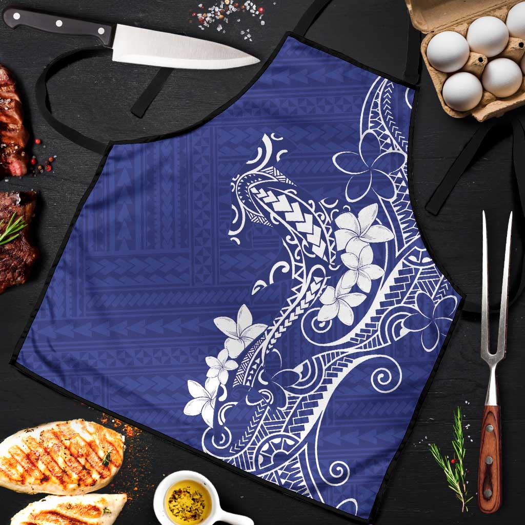 Blue Hawaii Apron Hammerhead Shark Tattoo Curve Polynesian LT14 Blue - Polynesian Pride